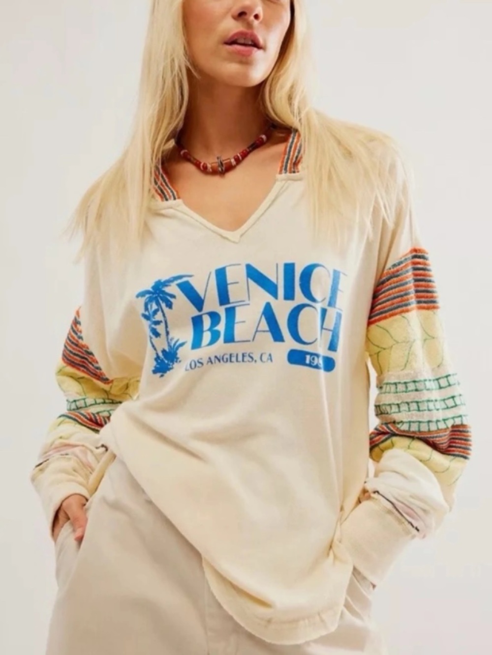 Free People We The Free All Summer Long Hoodie Venice Beach M